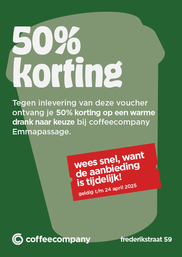 Trakteer jezelf op een heerlijke koffie mét korting